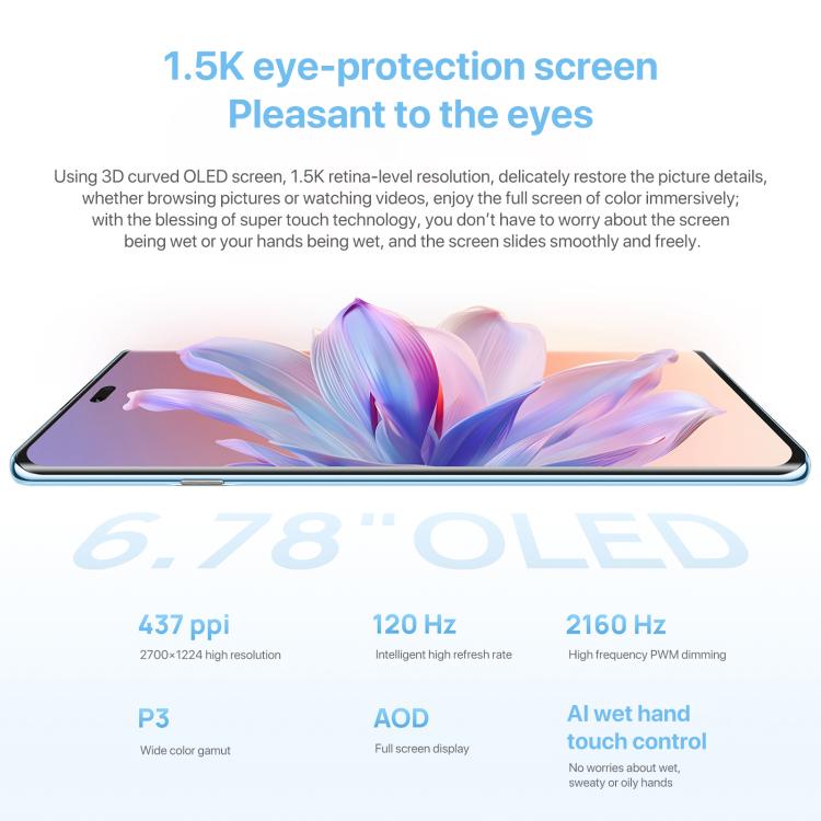 HUAWEI Enjoy 70X Vitality Edition, Screen Fingerprint Identification, 6.78 inch HarmonyOS 4.2 Octa Core, OTG, Not Support Google Play, 8GB+128GB HUAWEI Enjoy 70X Vitality Edition, Screen Fingerprint Identification, 6.78 inch HarmonyOS 4.2 Octa Core, OTG, Not Support Google Play, 8GB+128GB